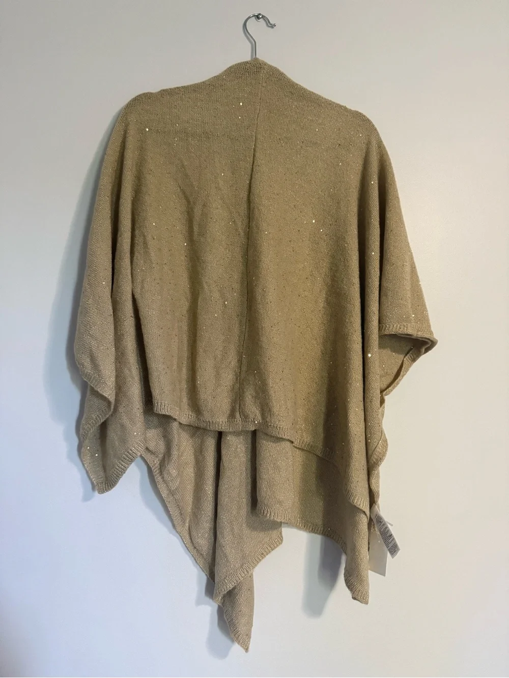 Beige Sparkle Knit Wrap Sweater J Crew